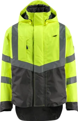 Produktbild von MASCOT® Harlow Jacke Größe 4XL, hi-vis gelb/dunkelanthrazit | Packung (1 Stück)