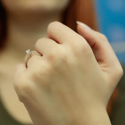 Produktbild von 0,21 Carat Diamant Antragsring 14 Karat Weißgold