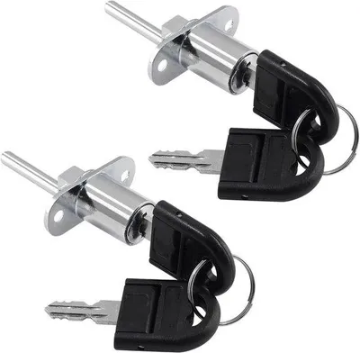 Produktbild von 2-teiliges Ladeschloss, Zylinderschloss mit 4 Schlüsseln für Büro, Dokumente, Schreibtisch, Computerarbeitsplatz