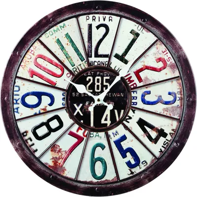 Produktbild von B&S Wanduhr 40 cm Shabby Vintage Retro Design Deko Uhr braun aus Metall
