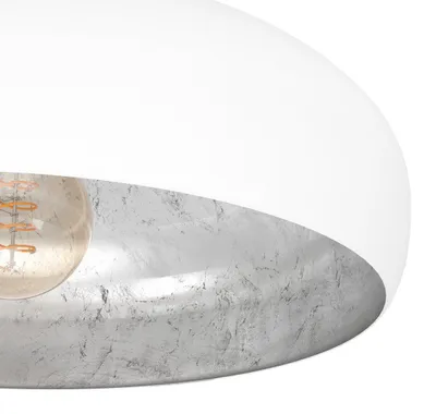 Image de EGLO Plafonnier MOGANO blanc et argenté