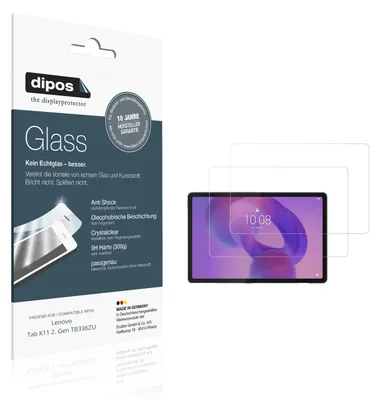 Image de 2x Protection ecrán pour Lenovo Tab K11 2. Gen TB336ZU Verre souple Film Protecteur 9H dipos