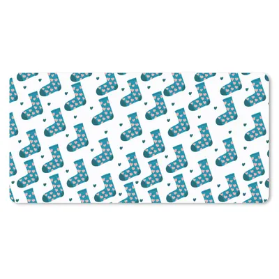 Produktbild von MuchoWow® Mauspad Mousepad Socken - Schnittmuster - Herzen 60x30 cm - Mousepads - Maus Mat - Pad - Mausunterlage - Nachhaltig