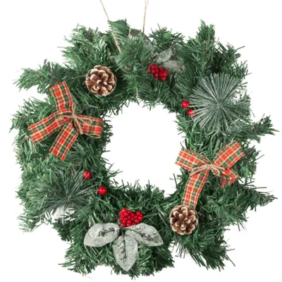 Produktbild von Weihnachtskranz, dekorativer Tür- und Wandkranz, Weihnachtsdekoration