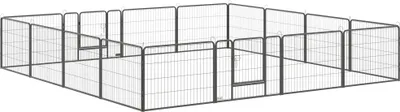 Image de Enclos pour chiots PawHut, 16 pans, 60 cm de haut, clôture d'extérieur pour chiots, enclos pour chiens