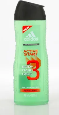 Image de Gel douche Adidas 400 ml 3 en 1 Active Start