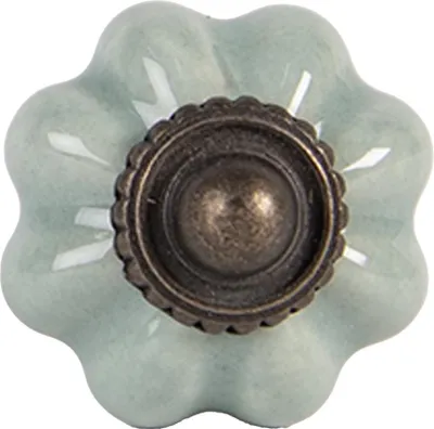Immagine prodotto di Pomello per porta Clayre & Eef Ø 3 cm in Vetroceramica verde marrone