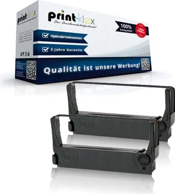 Produktbild von 2x Kompatible Schriftbänder Swintec SP809D C43S015366 ERC27-B ERC 27B Schriftkassette - Easy Print Serie