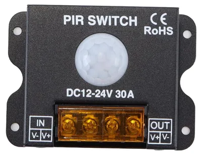 PIR-Bewegungsschalter, 30 A, 12–24 V, Infrarotsensor, 5–8 m Reichweite