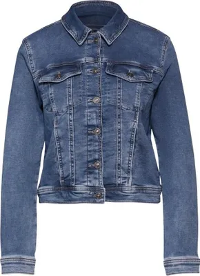 Produktbild von QR-Knit Jacket,mid blue 16230 Soft medium washed Größe 36