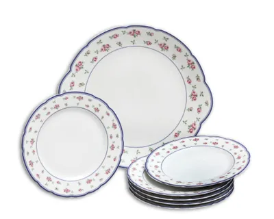 Obrázok produktu pre Thun 1794 Rose, súprava na tortu, červené ruže, porcelán, Thun, 7 d.