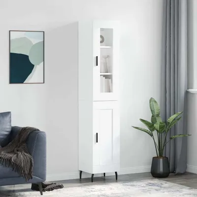 Produktbild von vidaXL Highboard Weiß 34,5x34x180 cm Holzwerkstoff