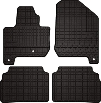 Image de Tapis de sol voiture en caoutchouc pour Kia Soul EV (2013-2019, hatchback) Noir, lot de 4 pièces, fixations