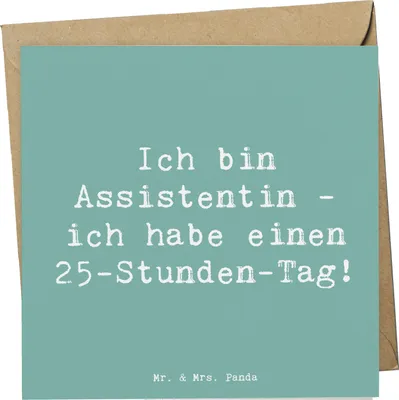 Produktbild von Mr. & Mrs. Panda Glückwunschkarte Spruch Assistentin Zauber - Meeresbrise - Geschenk, faltkarte, doppelkarte, Berufspassion, Liebevoll, anlasskarte, Grußkarte, Klappkarte