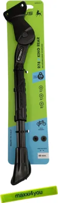 Image de Support arrière pour vélo Ursus King avec plaque de 40 mm - noir, bande réfléchissante maxxi4you incluse