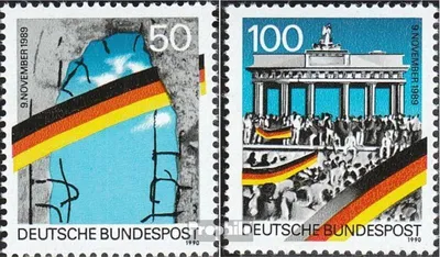 Produktbild von Briefmarken BRD (BR.Deutschland) 1990 Mi 1481I-1482I (kompl.Ausgabe) postfrisch 1.Jahrestag d. innerdeutschen Grenzöffnung / Bl.22
