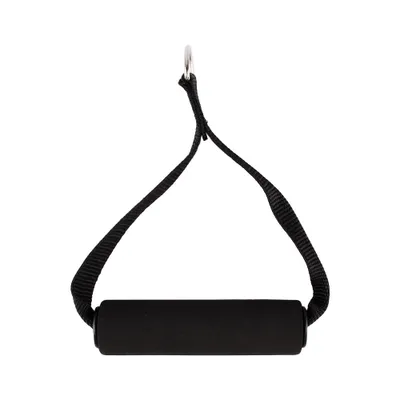 Image de Corde à poignée de fitness avec corde en nylon et anneau en acier, accessoire polyvalent pour la traction à câble, la station de dips et la musculation, à charger jusqu'à 70 kg