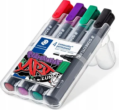 Produktbild von STAEDTLER Lumocolor 352 permanent Marker, Rundspitze, 4er-Set "Lumocolor ART", sortierte Farben