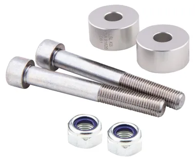 Produktbild von LSL Klemmbockerhöhung 15 mm, Schraubenlänge 90 mm, silber