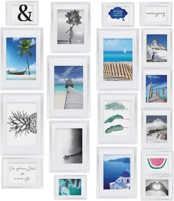 Produktbild von Bomoe Bilderrahmen Set 18er Paradise, Fotorahme Weiß