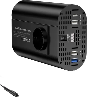 Zdjęcie produktu dla Inwerter, 12V na 220V AC, przenośna konstrukcja, 12V-1500W-220V