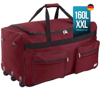 Image de Monzana® Sac De Voyage à roulettes Rouge - Valise XXL 160L avec poignée télescopique - Trolley Grand Sac de sport Duffle Bag Weekender avec cadenas - 85x43x44cm