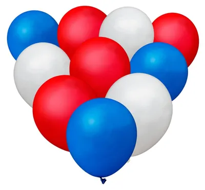 10 Union Jack Party-Luftballons, Rot-Weiß-Blau, 12 Zoll
