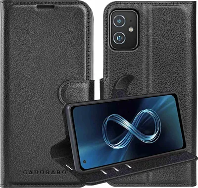 Obrázek produktu pro Cadorabo Case for Asus ZenFone 8 in PHANTOM BLACK Ochranné pouzdro s magnetickým zavíráním, funkcí stojánku a flipovým krytem se slotem na karty Etui Mobile Flap Case Book Tasche