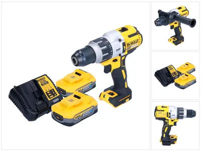 Obrázok produktu pre Akumulátorová príklepová vŕtačka DeWalt DCD 996 H2 18 V 95 Nm bez kefiek + 2x akumulátor Powerstack 5,0 Ah + nabíjačka