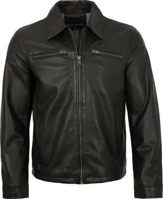 Produktbild von Jilani - Herren Lederjacke Lammnappa schwarz : 60