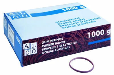 Image de ALCO 746 Gummiringe Naturkautschuk - Ø 85mm, rot, 1.000 g