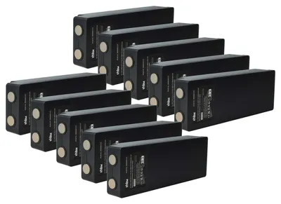 Produktbild von vhbw 10x Akku Ersatz für Scanreco EEA2512, EEA4404, IM6024, 708031757 für Industrie-Funkfernsteuerung Fernbedienung (2500 mAh, 7,2 V, NiMH) - Schwarz