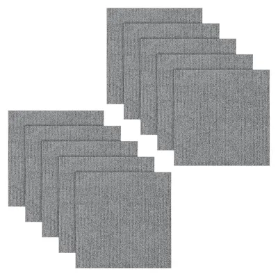 Immagine prodotto di Piastrelle in moquette, 10 pezzi, 50 x 50 cm - Autoadesive - Antiscivolo - In feltro - Antistatiche - Facili da installare - Rivestimento per pavimenti