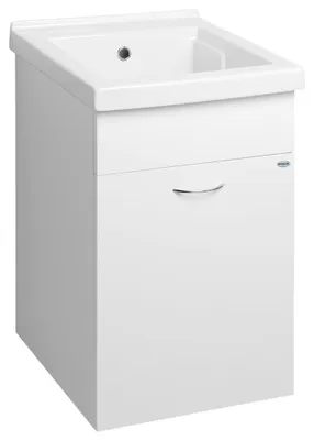 Zdjęcie produktu dla Szafka dolna ze zlewozmywakiem ceramicznym 45x51 cm z syfonem