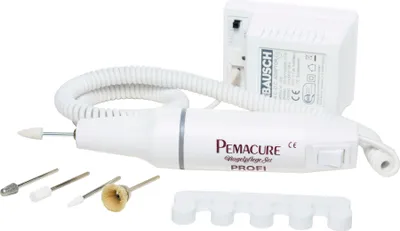 Image de Peter Bausch Set de manucure et pédicure électrique, avec 5 accessoires et un écarteur d'orteils, 0319PEMACURE