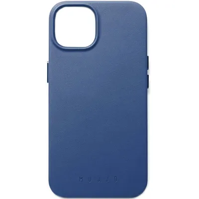 Image de Étui en cuir Mujjo avec MagSafe iPhone 14 / 15 bleu