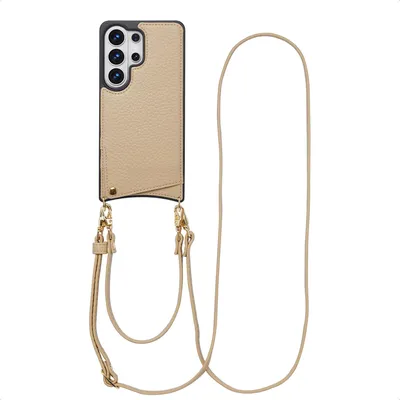 Produktbild von Selencia Nova HandyHülle mit Kordel und Kartenhalter Samsung Galaxy S26 Ultra - Beige