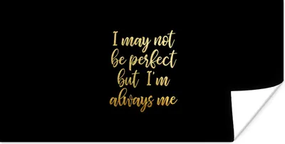 Produktbild von MuchoWow® Poster Selbstvertrauen - Gold - Schwarz 40x20 cm - Poster für die Wand - Poster Schlafzimmer