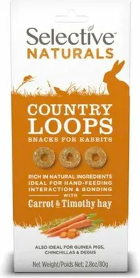 Produktbild von Leckerlis für Kaninchen, "Country Loops" - Selective Naturals