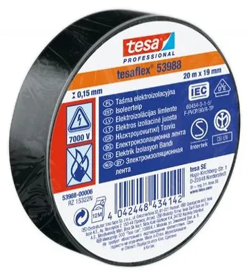 Immagine prodotto di Nastro isolante Tesa nero 19mm x 20m 5000v