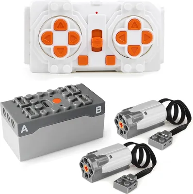 Produktbild von ZMBlock Bausteine Technik Motor Sets Technic Power Functions Motoren Boost Spielzeug Set mit 2 M Motor, 1 Hauptschaltraum,1 Fernbedienung, für Kinder und Erwachsene ab 7 10 Jahre(4 Stück)