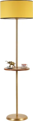 Produktbild von Opviq, Mercan Eskitme Sehpalı Silindir Hardal Lambader, Stehlampe, METALLKÖRPER, Gold, 160 x 30 x 30 cm