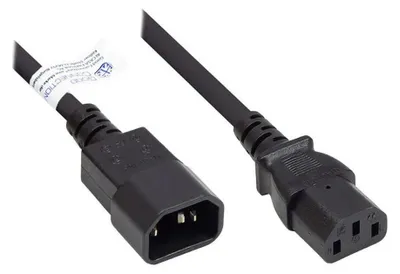 Produktbild von Good Connections Kaltgeräteverlängerung an C13 schwarz 1m