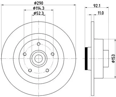 Produktbild von 2x HELLA 8DD 355 123-371 Bremsscheibe Hinterachse