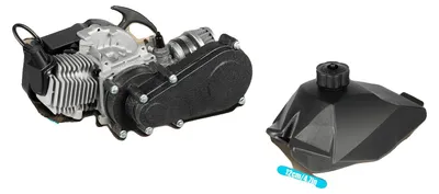 Obrázek produktu pro Motor motocyklu, 49 ccm, dvoutaktní, vzduchem chlazený, černý