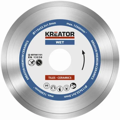 Obrázek produktu pro Diamantový řezný kotouč Premium ø 115 x 22,2 x 1,9 mm pro řezání keramických obkladů za mokra