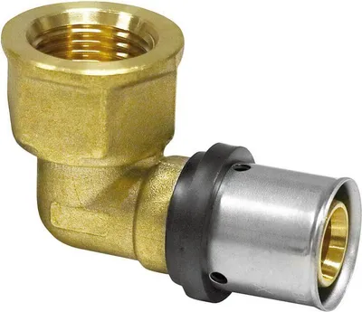 Produktbild von Pipetec Pressfitting Mehrschichtverbundrohr TH U Übergangswinkel IG 16 / 20 / 26 mm - 20 x 2mm - 1/2"