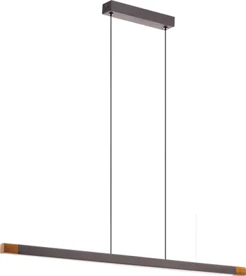 Produktbild von EGLO LED Pendelleuchte Esstisch Lisciana, Hängelampe, FSCM70HB, Esszimmerlampe aus Aluminium in braun und Holz in Walnuss-Optik, warmweiß, 87,5 cm