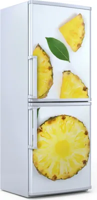 Produktbild von Kühlschrankdekoration  60x180 cm  Aufkleber auf dem Kühlschrank - Ananas Farbige Früchte