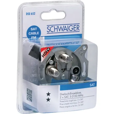 Immagine prodotto di Schwaiger presa singola due connessioni IF SAT 2 dB